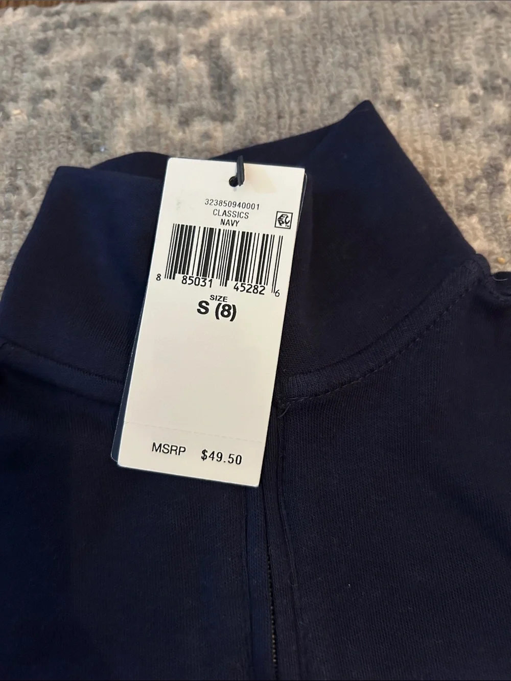 Ralph Lauren Navy Half-Zip Pullover with Gold Pony
